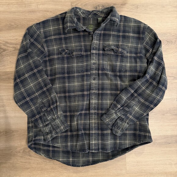 Timberland Other - Men’s Timberland Flannel Shirt XL | 100% Cotton | Black Green Plaid